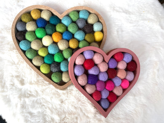 Felt Ball Hearts