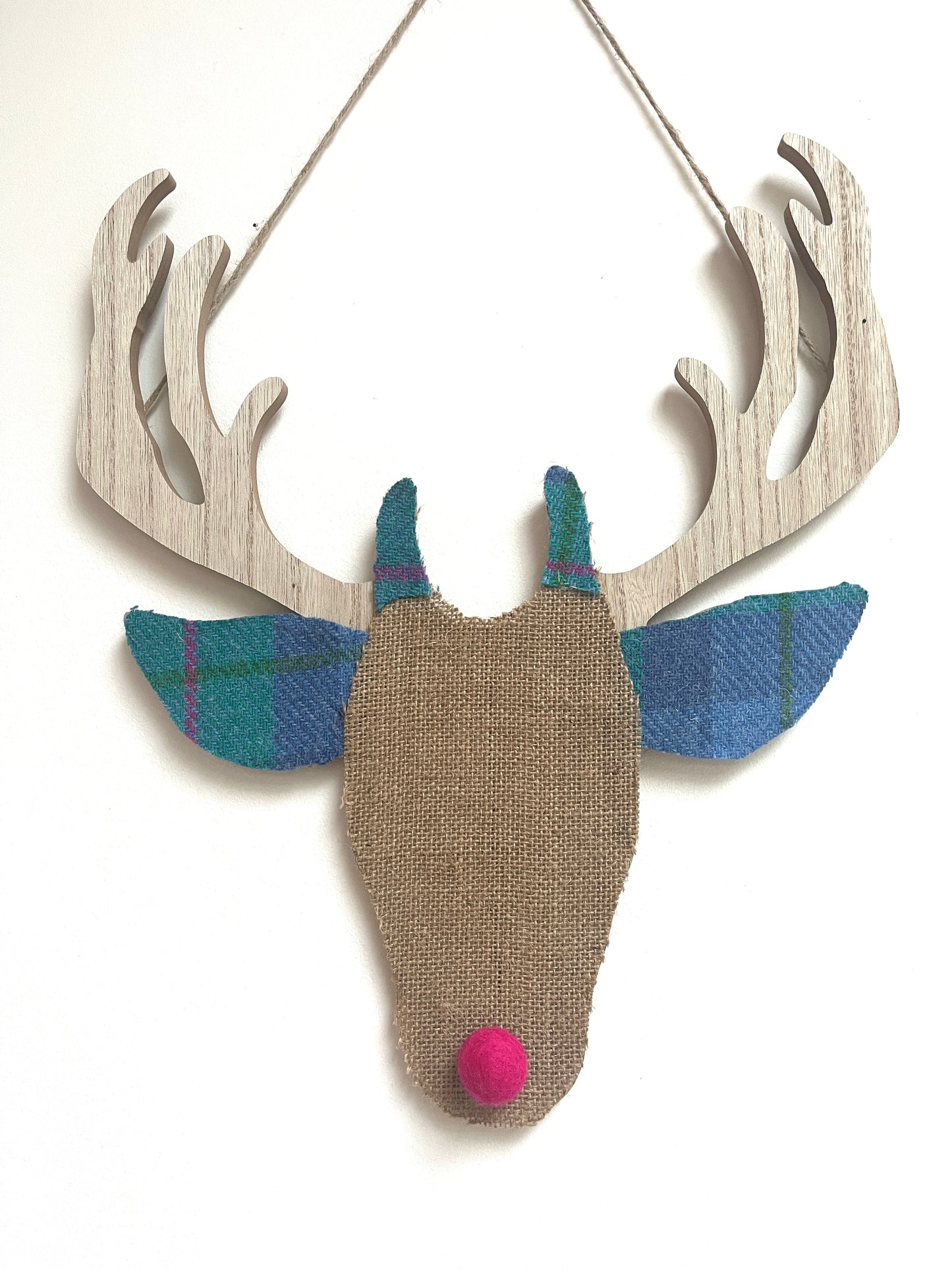 Harris tweed stag heads