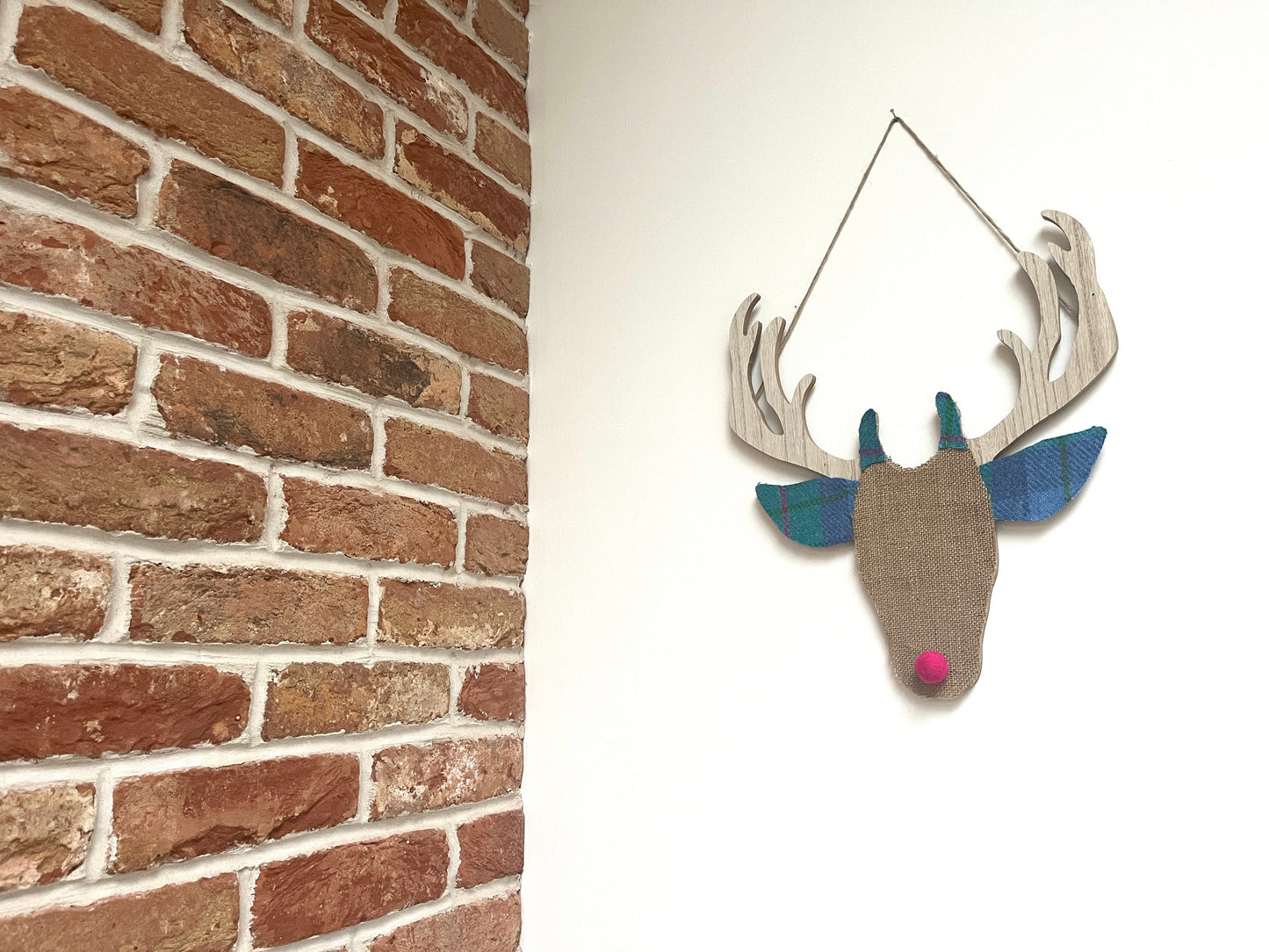 Harris tweed stag heads