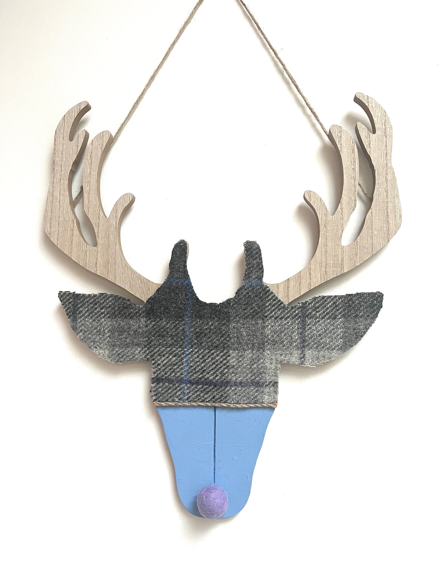 Harris tweed stag heads